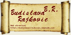 Budislava Rajković vizit kartica